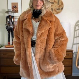 Western/ Mob Wife Faux Fur Coat. Faux fur coat.